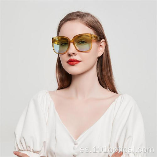 Gafas de sol cuadradas grandes de acetato para mujer